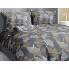 COMPLETO lenzuolo Invernale Felpate in FLANELLA Anti-Pilling PETALI Oro in Puro 