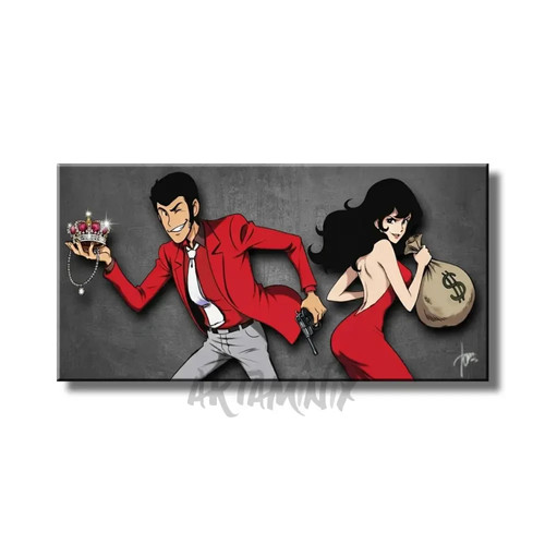 Quadro lupin iii margot - quadro, e