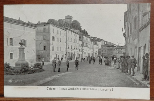 Cartolina cetona piazza - cartolina,