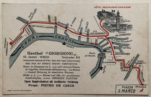 Cartolina pubblicitaria hotel - cartolina,