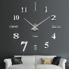 OROLOGIO MODERNO DA PARETE ADESIVO GRANDE DECORAZIONE CASA UFFICIO CAMERA