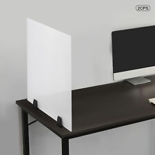 Pannelli Privacy Scrivania Morsetto Doppio Plexiglass Smerigliato 24x18 Pollici Confezione 2