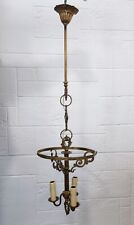 LAMPADARIO D'EPOCA VINTAGE OTTONE DORATO 3 LUCI