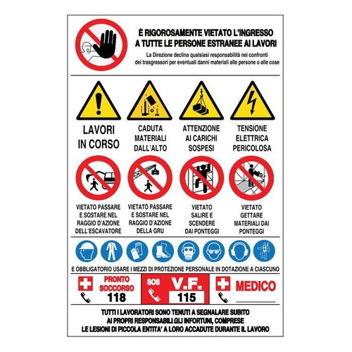 Cartello polionda prevenzione