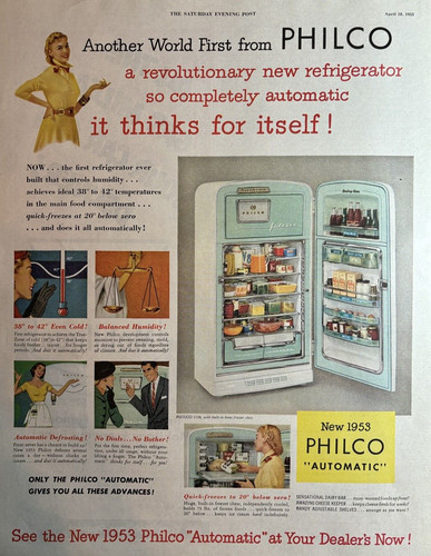 1953 philco frigorifero - 1953,