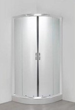 BOX DOCCIA NUOVO IN VETRO SEMICIRCOLARE OPACO  90X90