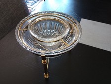 Set piatti caviale in cristallo taglio inglese Design Guild Midcentury