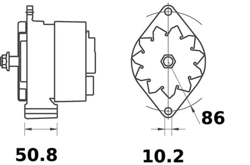 Mahle alternatore 279 - mahle, 14v