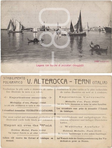 Chioggia laguna con barche - con,