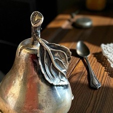 Antica Splendida Snuff Box Argento A Guisa Di Pera Tabacchiera Da Fiuto