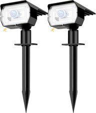 2 Pezzi Faretti Solari Da Giardino Con Sensore Di Movimento, [56LED/3 Modes] Lam