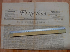 FANFULLA- Il Giubileo Papale-  Roma 1-2 Gennaio 1888-Strade Ferrate Sicilia
