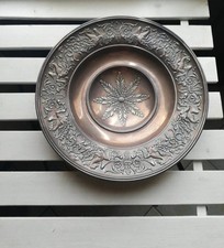 Alzatina centro tavola in peltro antico