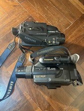 2x Video Camera Vintage Samsung VP-K80 + Panasonic NV-G2E PEZZI DI RICAMBIO