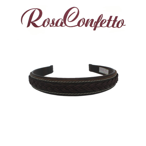 Leather hair clip headband - clip,