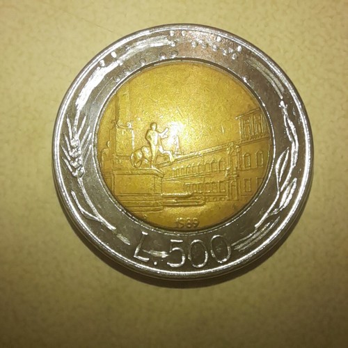 500 lire 1989 errore conio - 500,