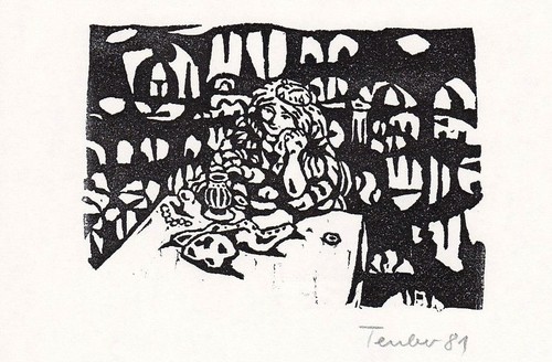 1984 gottfried teuber linoleum - 1984,
