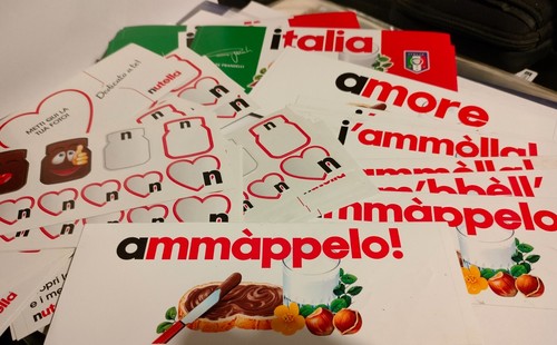 Nutella adesivi vari menù - -,