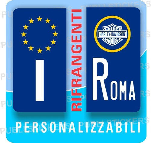 Adesivi targa moto europea - adesivi,