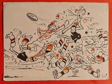 CARTOLINA LITTORIALI DELLO SPORT RUGBY BOLOGNA XIV - ILLUSTRATORE LOVI  ( C 95 )