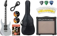Ibanez Serie RG Chitarra Elettrica Starter Set Amplificatore Borsa Accessori Silver Metal