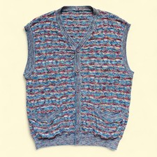 Missoni Sport Gilet Vest Cotone vintage 80s Made in Italy size L