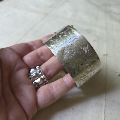 Ampio bracciale polsino antico - ampio,