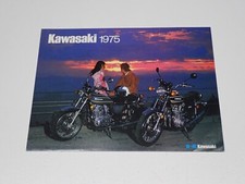 KAWASAKI 1975 90 Z1 - 750 H2 - 400 S3 DEPLIANT BROCHURE PROSPEKT MOTO (R16)