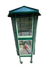 Voliera per uccelli usata con rotelle