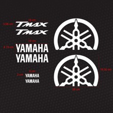 Kit 8 Adesivi Compatibili Yamaha - Stile Tmax 350  T-Max 500, Decal Prespaziati