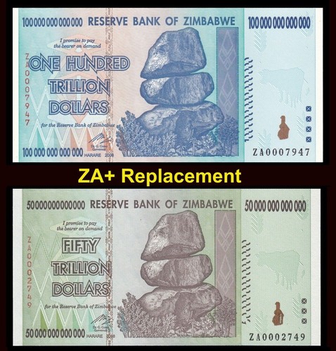 Zimbabwe 100 trilioni - 50,