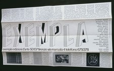 EXEMPLA FIRENZE NANNUCI EPHEMERA ARTE CONCETTUALE LIBRO D'ARTISTA SUPERSTUDIO