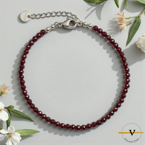Bracciale granato uomo donna - granato,