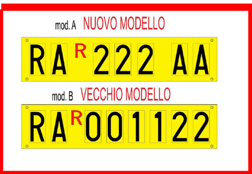 Lettere adesive per - , targa