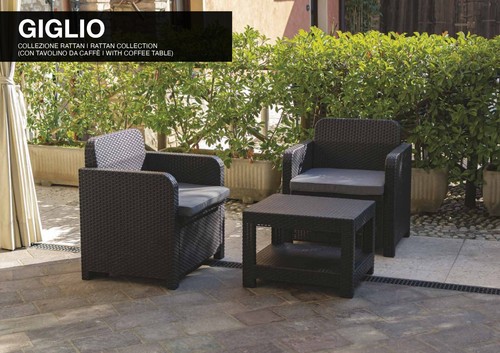 Set rattan giglio grand - set, soleil