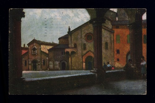 Cartolina bologna basilica - cartolina,