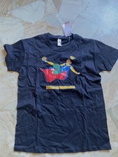 maglietta uomo T-shirt In Cotone Nero Stampa Re Di Denari Con Pallone Rovesciata