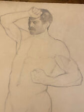 Nudo Maschile & Studio & Disegno & Accademia & Matita & XIX° Secolo & Dalla