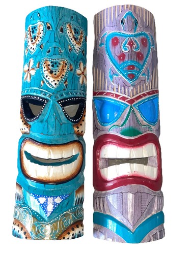 Set maschera tiki - 2, 20"