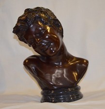 Statua bronzo fanciullo busto