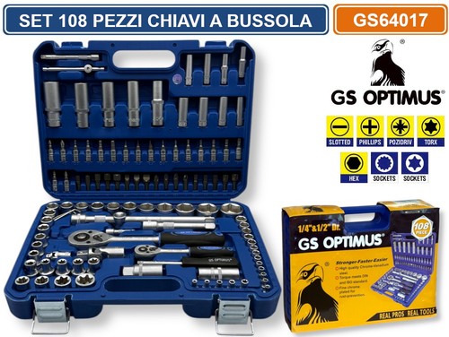 Set 108pz chiavi bussola con - set,
