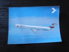 AUSTRIAN AIRLINES DOUGLAS DC 9 SUPER 80 MD 80 VINTAGE POSTCARD OLD