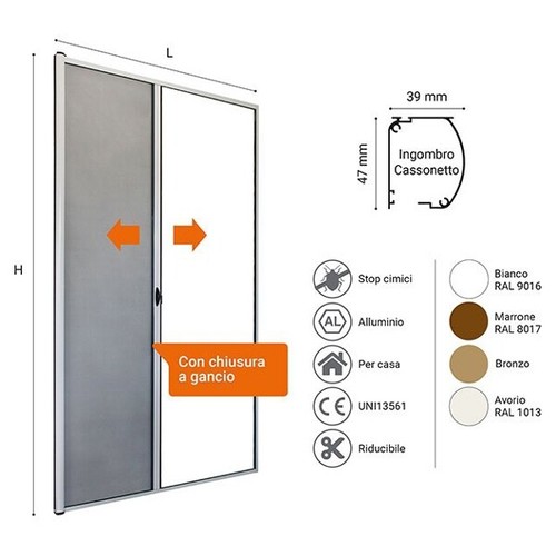 Zanzariera per porta - zanzariera, rullo