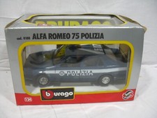 BBURAGO BURAGO 1/24 '80 ALFA ROMEO 75 POLIZIA DI STATO 113 2 APERTURE W/BOX