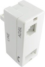 Confezione 3x Filtro ADSL Banda Larga Microfiltro Sdoppiatore Micro Telefono NEWLINK