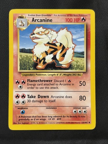 Arcanine 102 set base - arcanine,