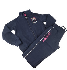 Tuta bambina in cotone felpato