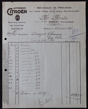 Billhead facture ambert 1936 - billhead,