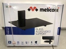 Meliconi Supporto AV SHELF PLUS, Ripiano in vetro temperato per apparecchi A/V