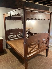 Letto Baldacchino Orientale Antichi Teak In Legno Soggiorno Camera Bambini